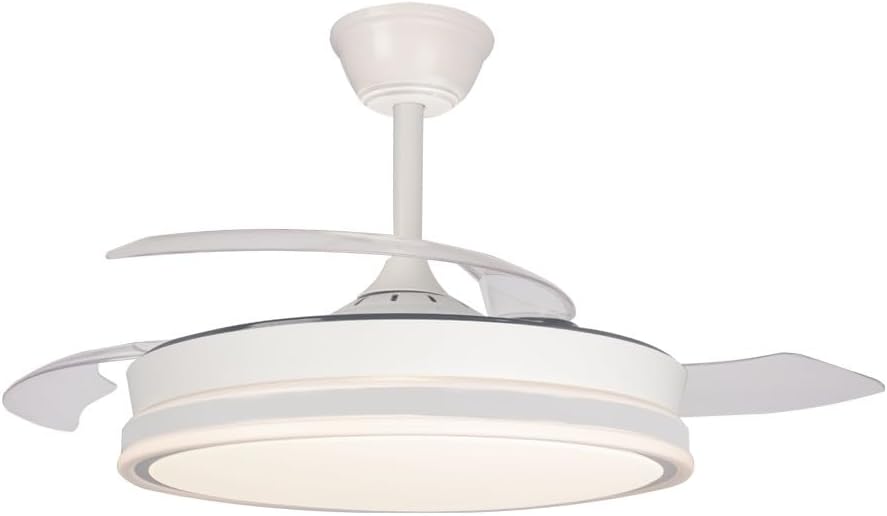 Imagen del producto - wonderlamp - Ventilador LED aspas plegables Surpino Blanco 45W con Memora de encendido y Mando a distancia CCT Regulable