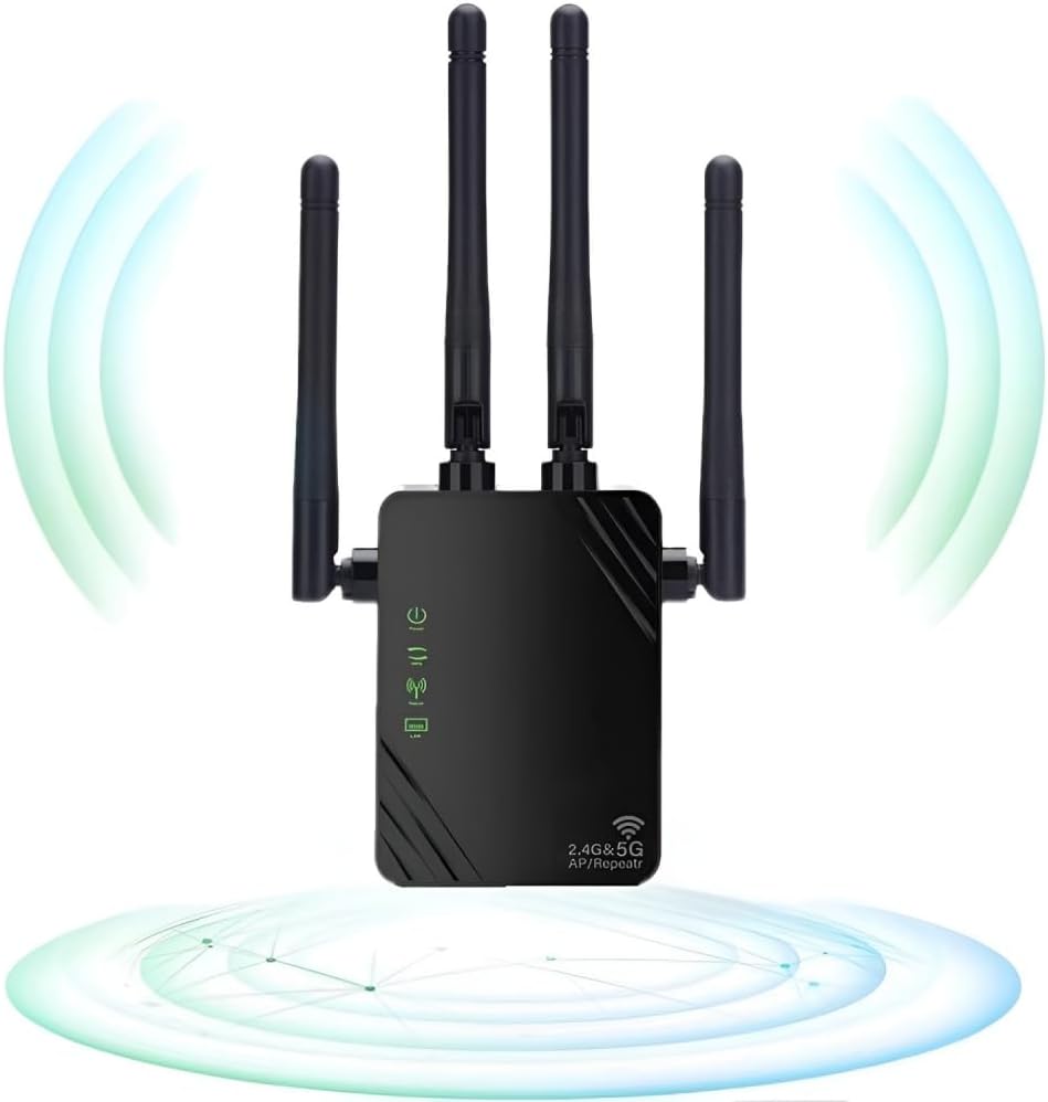 Mejora tu Conexión: ANDHOT 2023 Repetidor y Extensor WiFi Dual-Band de 1200Mbps