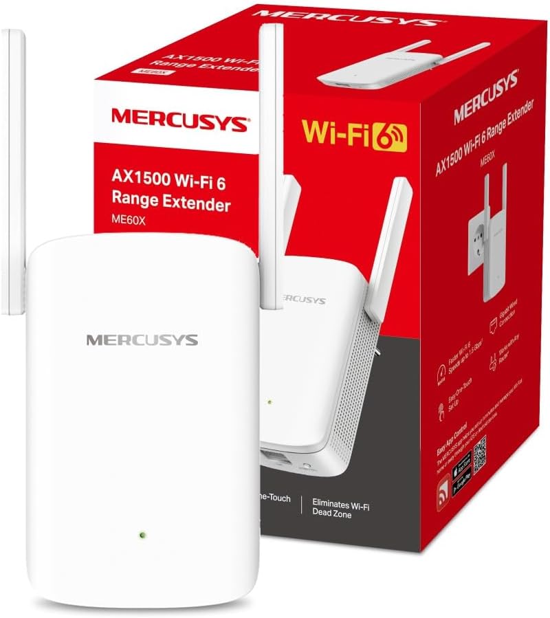 [2024] Optimiza tu Conexión en Casa con el Mercusys ME60X-AX1500 Repetidor Wi-Fi 6