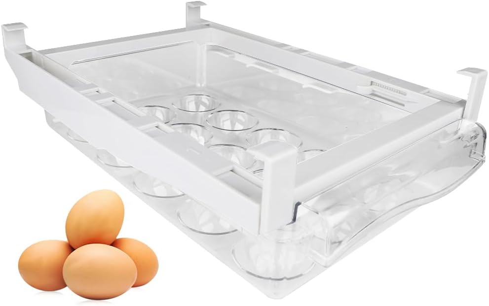 El Mejor Organizador de Nevera: Dispensador de Huevos Transparente para Mantener tu Refrigerador Ordenado