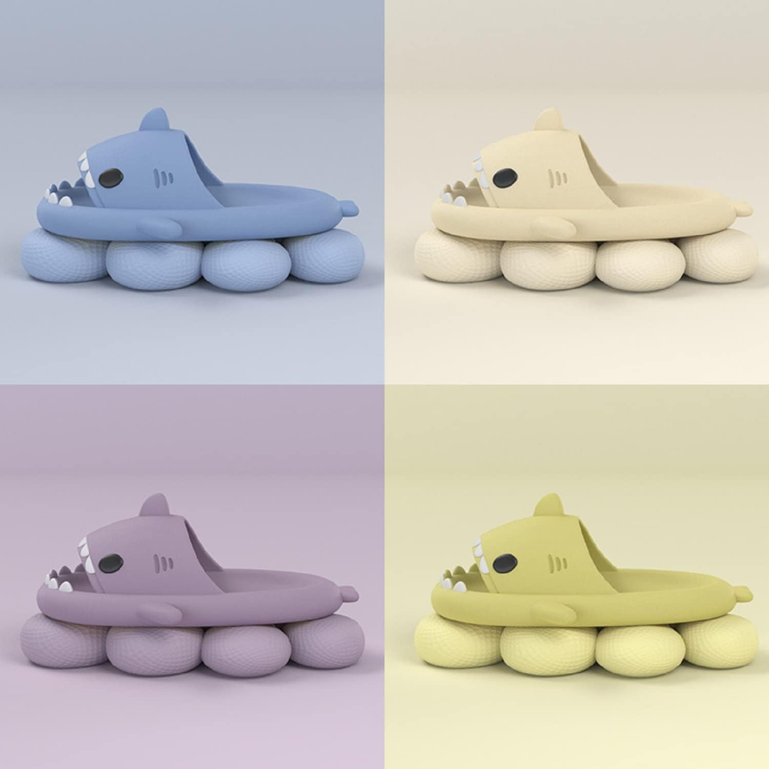 Imagen del producto - WIWIDANG Shark Swell Chanclas, Sharky Chanclas, Cloud Shark Slides, Shark Pantuflas Sandalias para Mujeres Hombres Pantuflas de Ducha Baño Antideslizantes