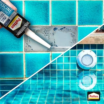 Imagen del producto - Pattex Sellador Piscinas (1 x 280 ml), polímero adhesivo sella y pega, multimaterial y fuerte, adhiere bajo el agua, apto para reparaciones en piscinas, grietas, fisuras y juntas