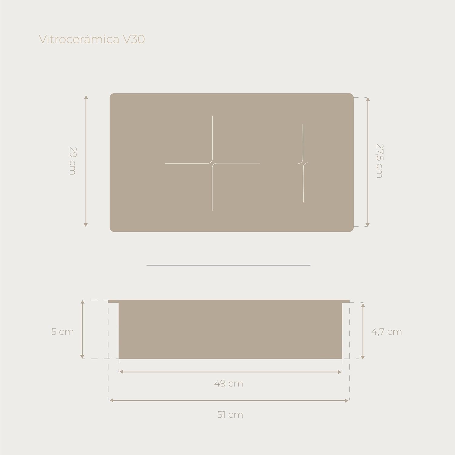 Imagen del producto - EVVO Placa Vitrocerámica 2 Fuegos de cocinado, Potencia máxima 3.000W, Bloqueo Infantil, 9 niveles de Potencia, Máx Diámetro 18 cm, Control Táctil, Apagado Automático, Indicador de Calor (Modelo: V30)