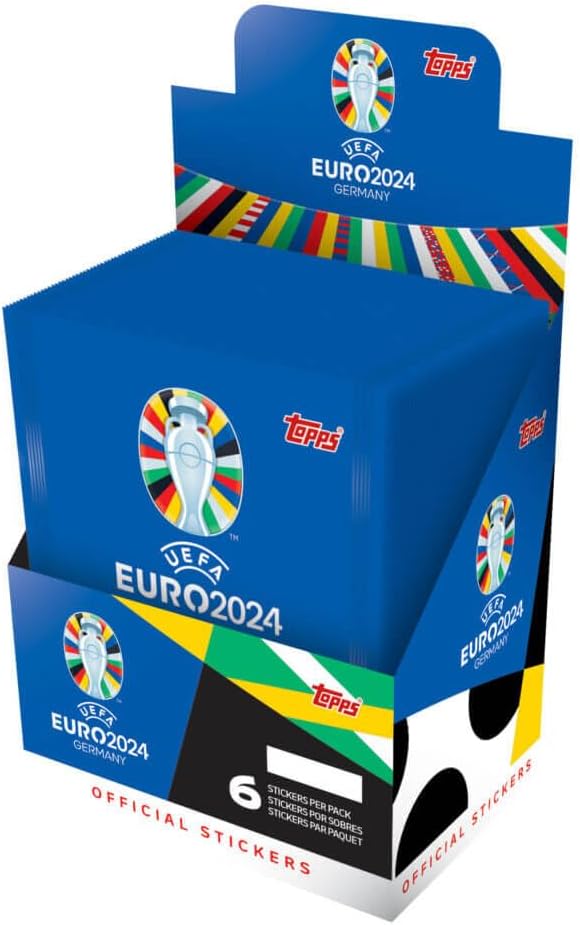 Imagen del producto - Topps Colección oficial de Stickers EURO 2024 de Topps - Starter Pack - Contiene 24 stickers más un album de 88 páginas