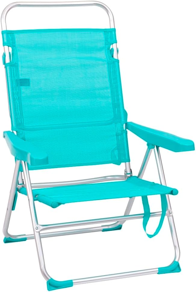 Descansa y Relájate con la LOLAhome Silla de Playa Alta Plegable y Reclinable de 4 Posiciones