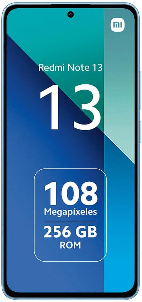 Imagen del producto - Xiaomi Smartphone Redmi Note 13, Version Global, 8+256GB, Pantalla Amoled de 6,67 Pulgadas, 120Hz, Dimensity 6080, 100MP, 5000mAh, Cargador de 33W, Azul