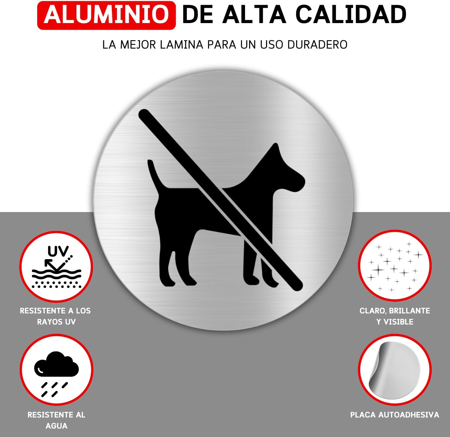 Señal Adhesiva Prohibido Perros de LEIASA - Características y Beneficios