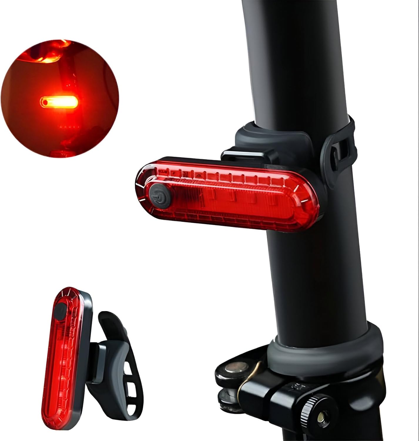 Luz Trasera para Bicicleta Ultra Brillante Recargable - Seguridad y Visibilidad Óptima