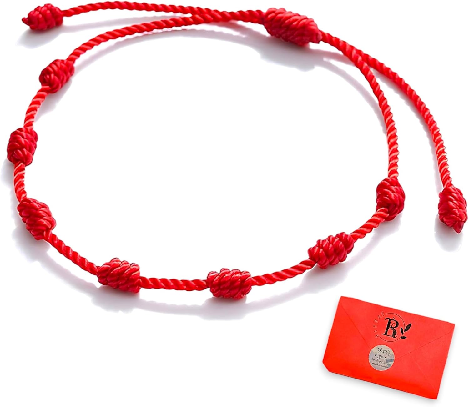 Pulsera 7 Nudos Roja Original: Protege Contra el Mal de Ojo y la Mala Energía