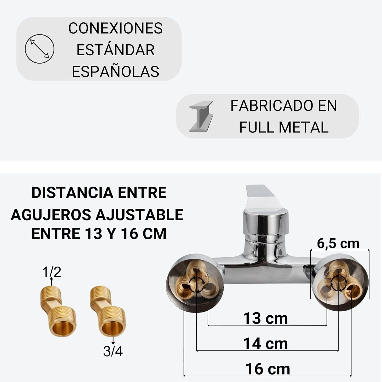 Imagen del producto - GRIFO BAÑERA Y DUCHA - GRIFO BAÑERA - GRIFO DUCHA - GRIFOS DUCHAS de BAÑO - grifo de ducha - GRIFO de ducha MONOMANDO - grifo de bañera - monomando ducha - GRIFERIA DUCHA - grifo ducha monomando