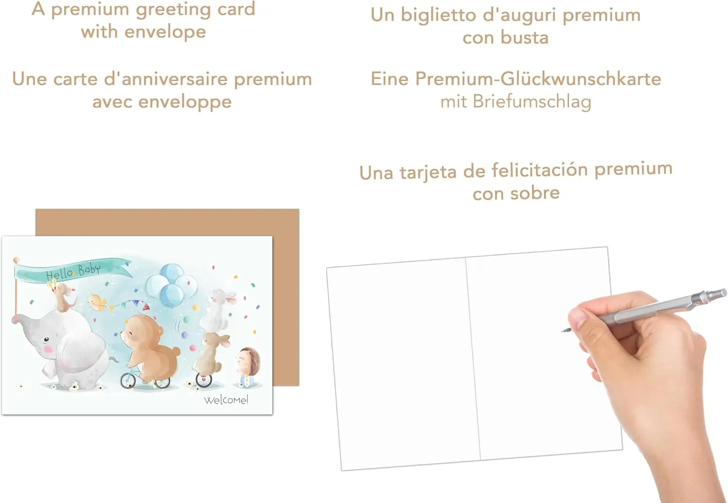 Tarjeta Premium Nacimiento 'Hello Baby'