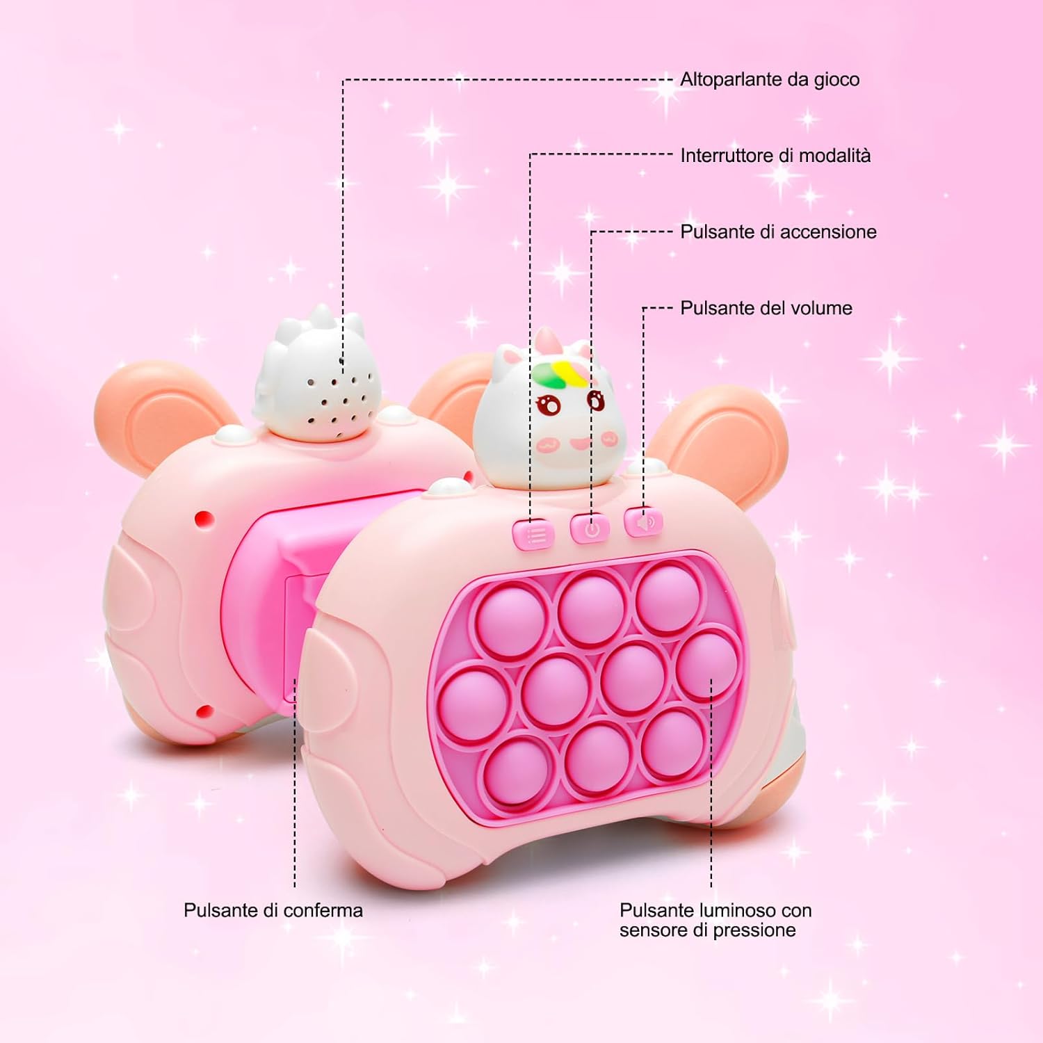 Imagen del producto - lttorjf Pop It Electrónico, Sensory Juegos Pop Quick Push Burbujas Juguete Fidget Toys For Kids Rompecabezas máquina de Juegos for Kids Apto para Aliviar el Estrés para Niños y Adultos