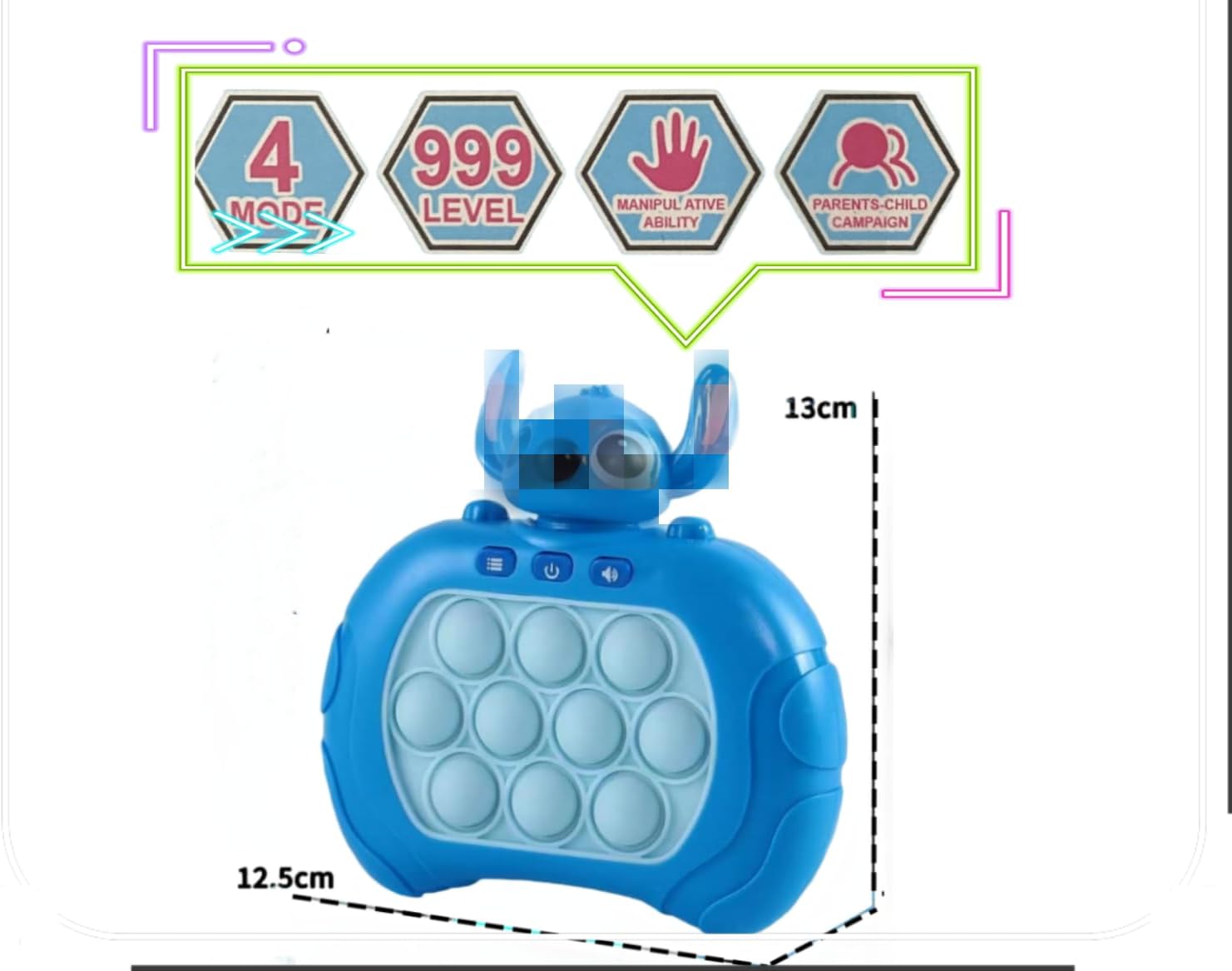 Imagen del producto - Pop It Electrónico Juguetes Quick Push Pop It Electrónico 4 Mode con Sonido y luz Juguetes sensoriales y mágicos (S-1)