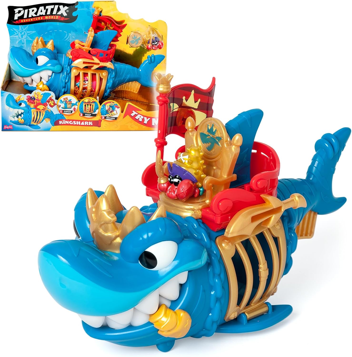 Descubre PIRATIX ADVENTURE WORLD King Shark – El Tiburón Articulado Definitivo para Aventuras Épicas