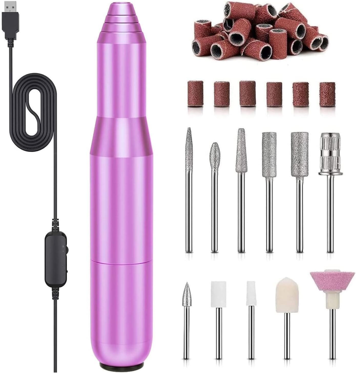 Reseña Completa de la Lijadora para Uñas Eléctrica FOLAI: Kit de Manicura y Pedicura Profesional con USB 25000RPM (Violeta)