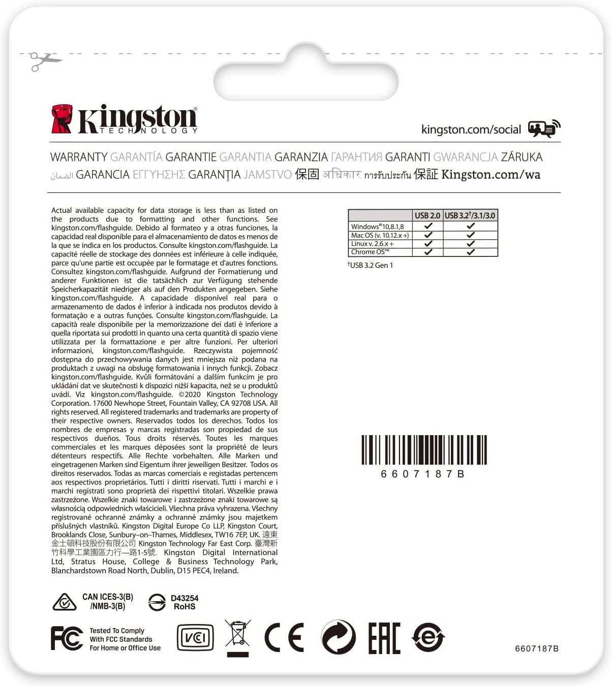 Imagen del producto - Kingston DataTraveler Kyson USB 3.2 Gen 1 Memoria USB 512GB - con Elegante Carcasa metálica sin capuchón