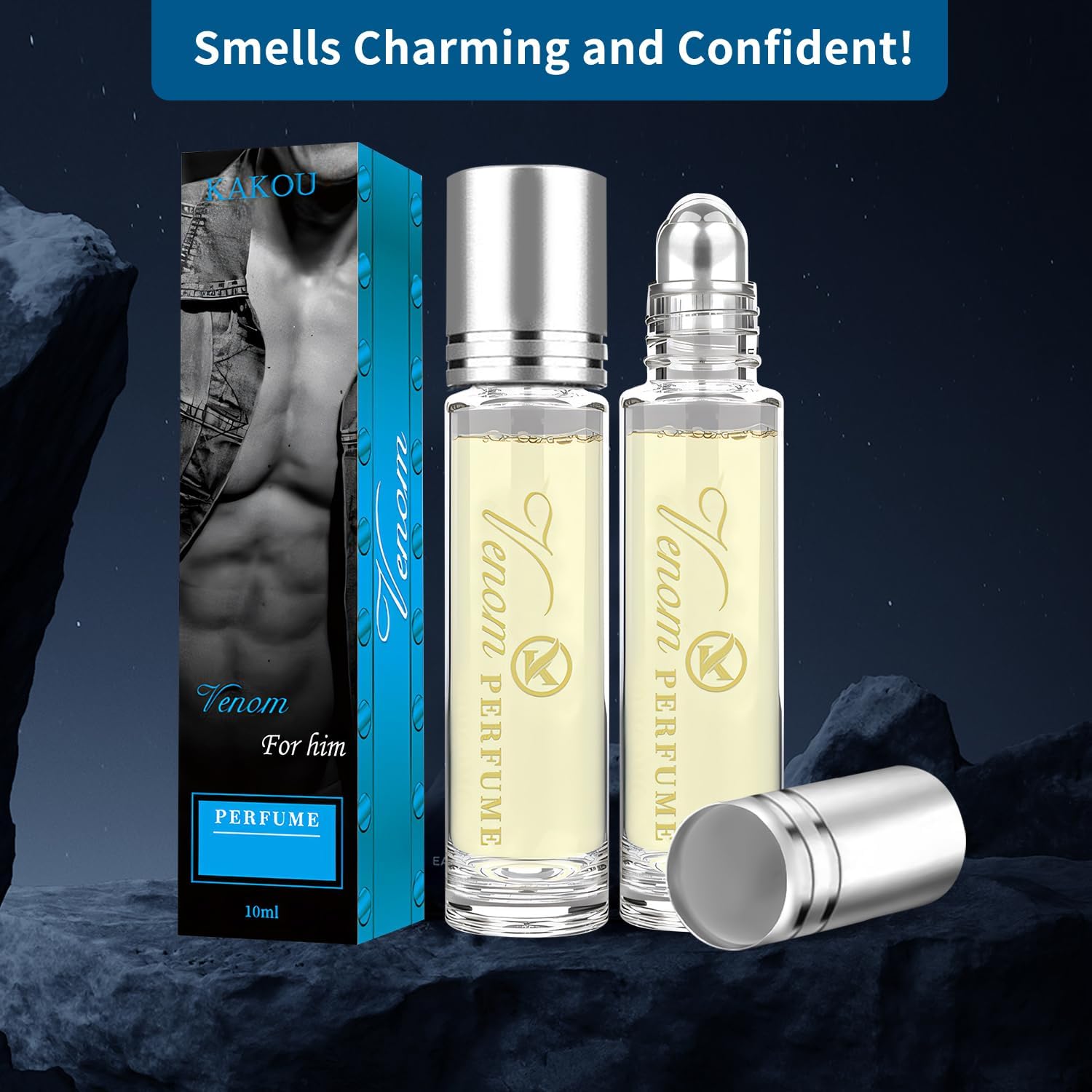 Imagen del producto - CHALLEY-YOKI 2 Pieza Perfume Feromonas Hombre, Feromonas Hombre para Atraer Mujeres, Perfumes con Feromonas de Hombre, Perfumes Hombre para Fragancia de Larga Duración