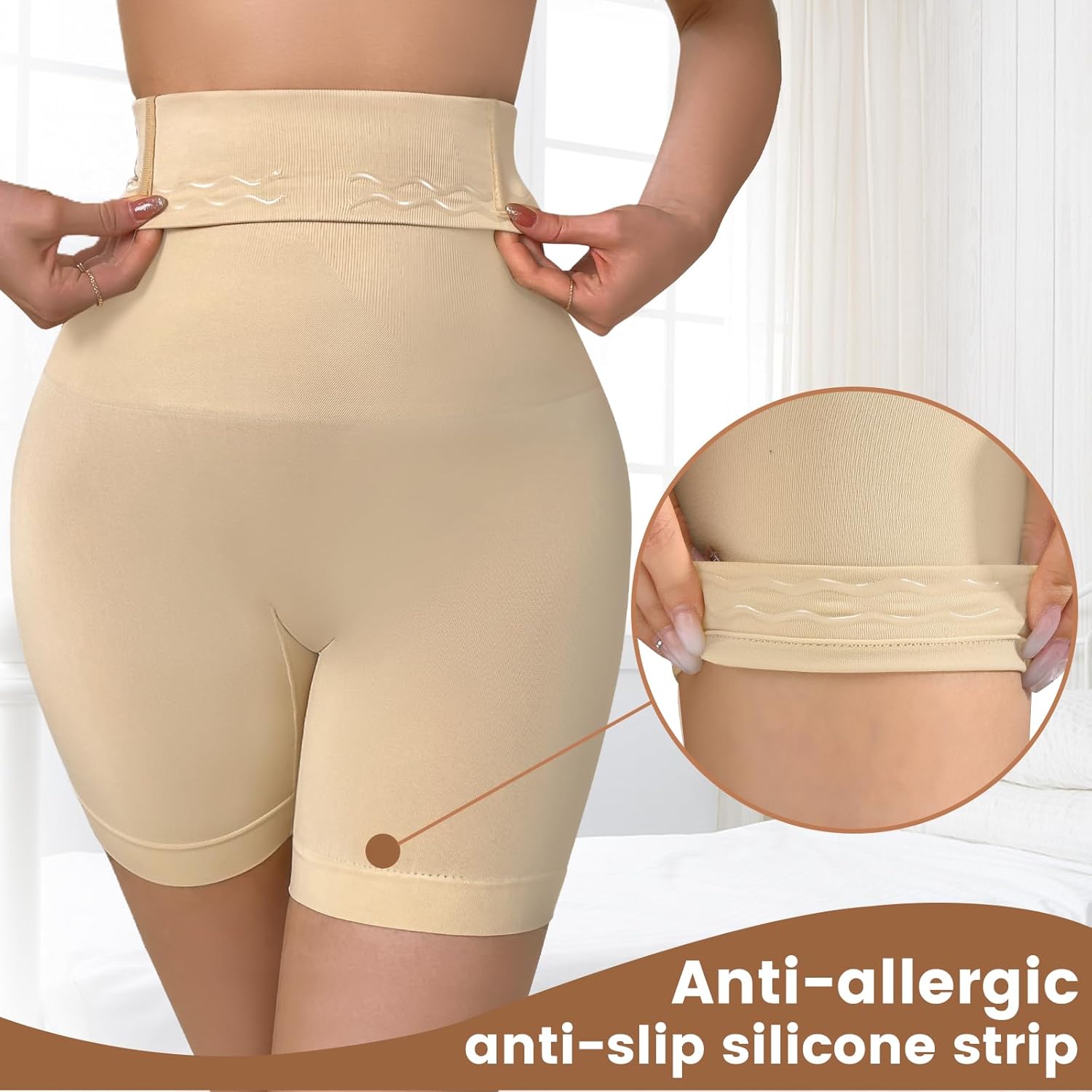 Imagen del producto - Niwicee Braga Faja Reductora Mujer Pantalones Cortos Adelgazante Braguitas Moldeadoras Cintura Alta Control de Braga Postparto Body Moldeador Faja Colombiana Shapewear