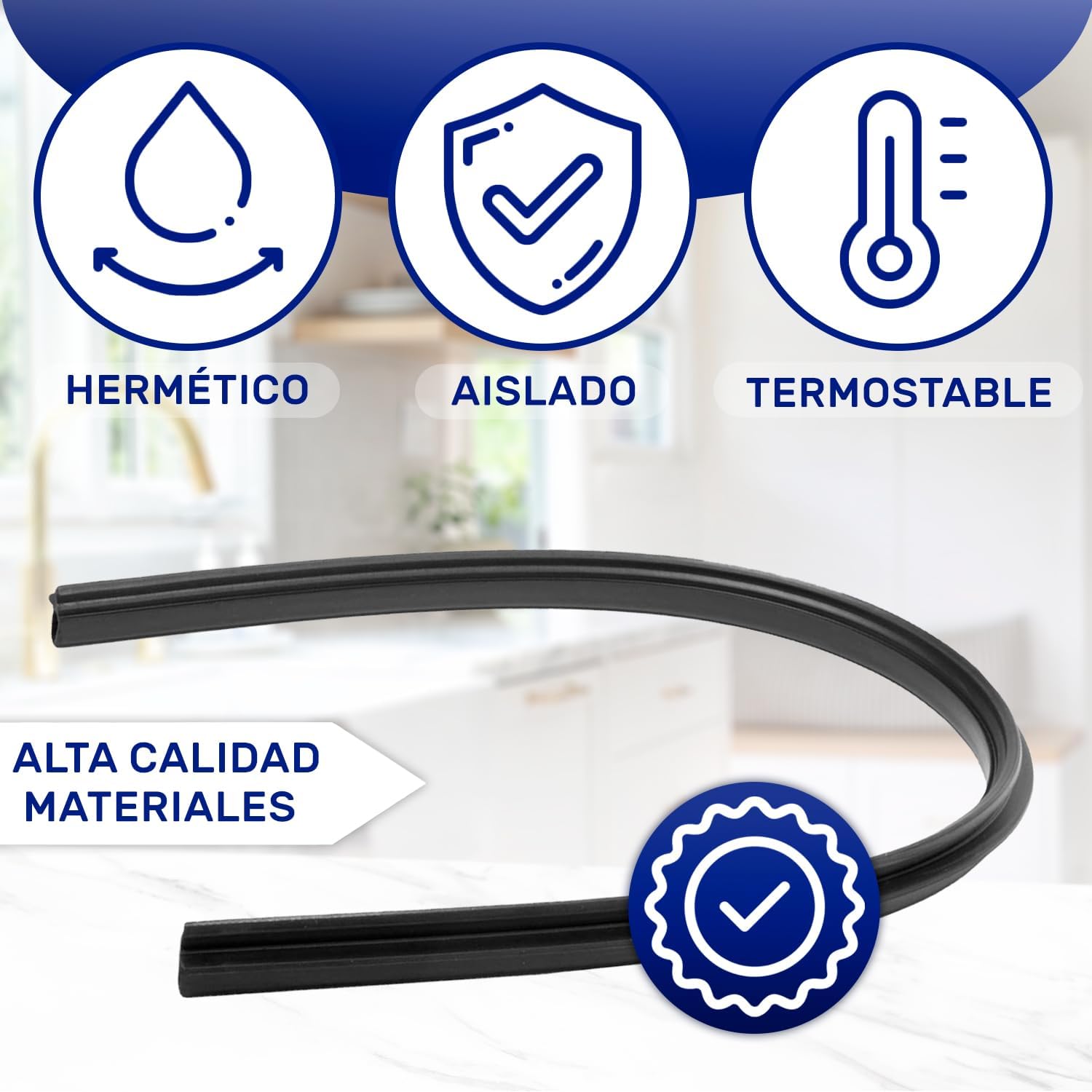 Imagen del producto - Burlete Junta de Goma para Puerta Lavavajillas 550 mm con Código Original 1882470100 32X2252 para Arcelik para Beko para Brandt - Garantía 10 Años - MONTERAL