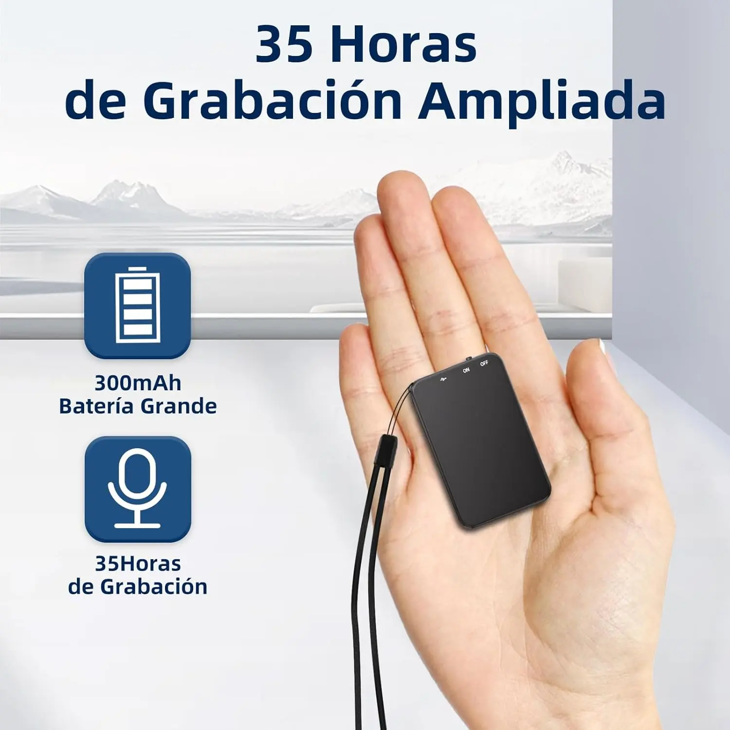 Vandlion 64GB Grabadora de Voz, Grabadora Activada por Voz con 35 Horas de Grabación, USB C Grabadora Digital con Reducción de Ruido para Reuniones Entrevistas Conferencias Clase