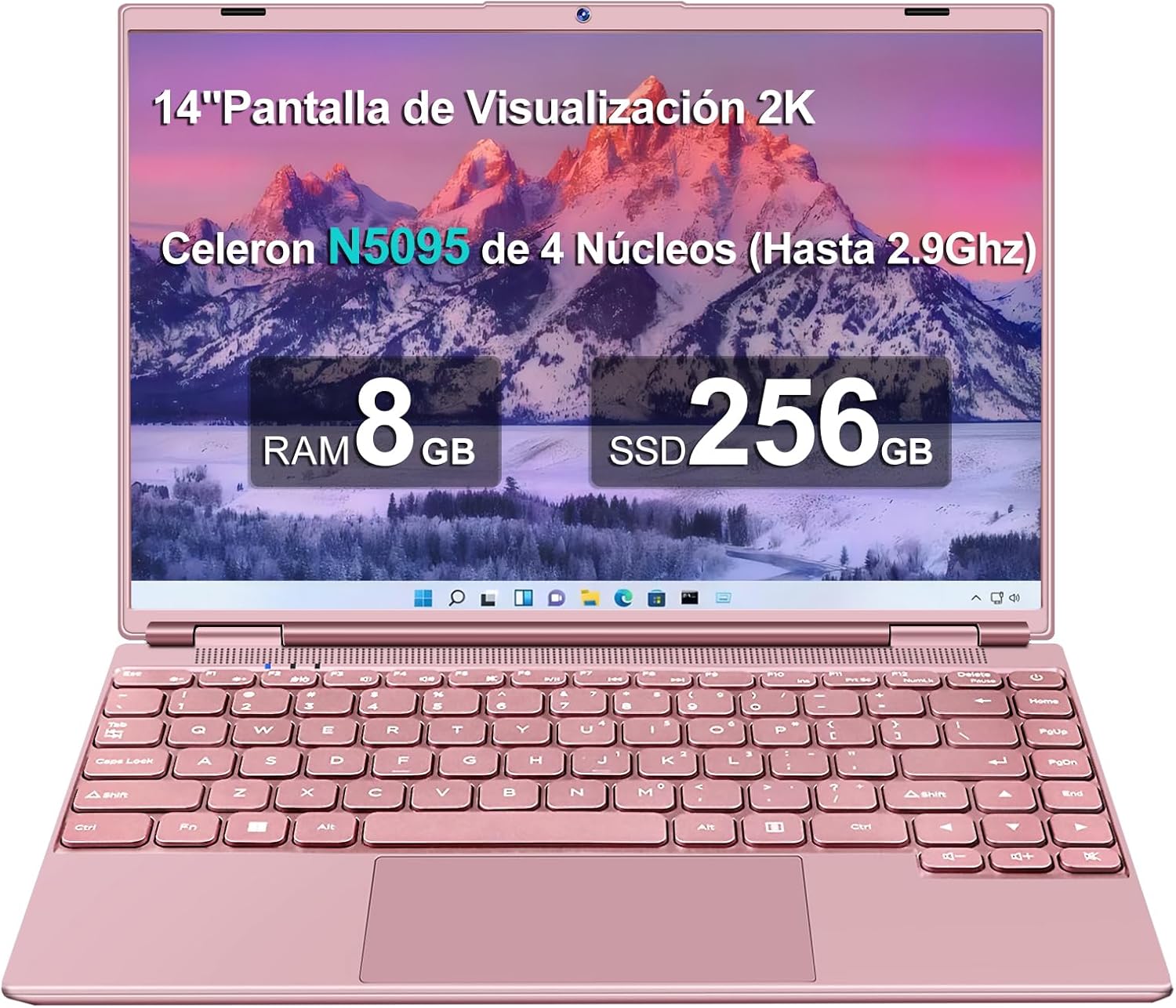 Análisis Completo del Ordenador Portátil Rosa de 14 Pulgadas: Rendimiento y Opiniones del Celeron N5095 y Pantalla 2K FHD