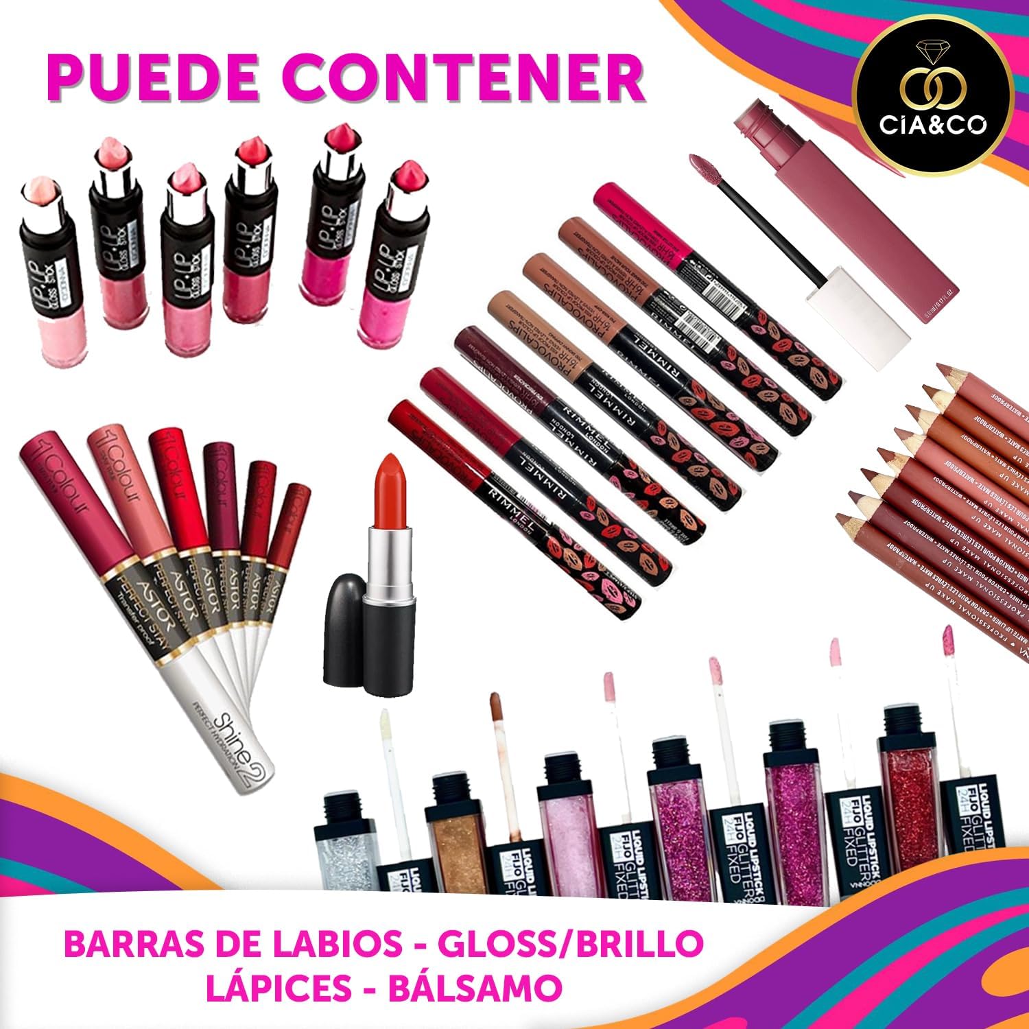 Imagen del producto - 12 Productos de Cosmética y Maquillaje en Cajita Regalo de Belleza Premium para Mujer, Valorada en al menos 25 € con mix de marcas y 12 productos variados en total.