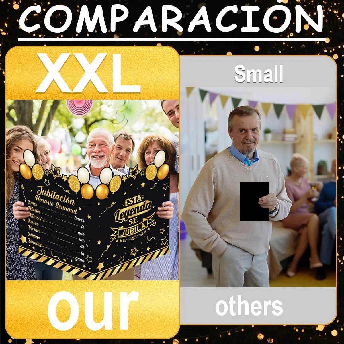 XXL Tarjeta Felicitacion Jubilacion Español Grande (A2), Regalos Originales Para Jubilacion, Tarjeta Despedida Trabajo, Grande Tarjeta Despedida Compañero Trabajo, Regalo Feliz Jubilacion