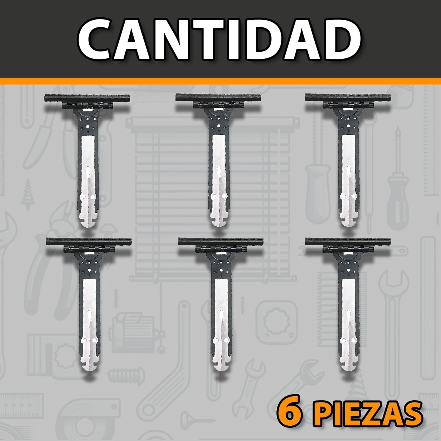 Imagen del producto - Pack 6 Flejes Persianas Enrollables | Repuestos para persianas | Fleje persiana de acero compatible con persiana electrica | Repuestos persianas enrollador | Fácil instalación y ajuste universal. (6)