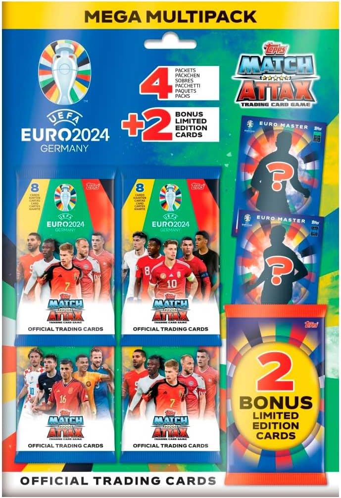 Topps Euro 2024 Match Attax Oficial - Mega Multipack con Cartas Exclusivas