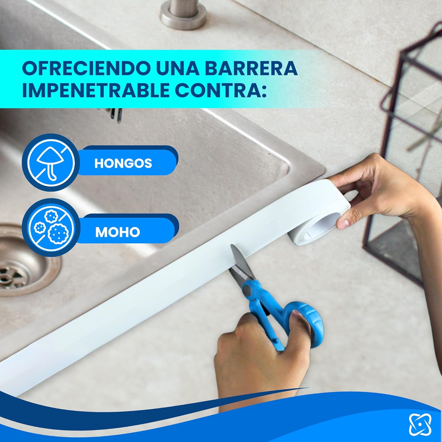 Imagen del producto - ELTI SHOP Cinta de Sellado Impermeable para Baño y Cocina - Adhesivo Pared Blanco, Ideal para Bañera y Ducha, Protección Duradera contra Humedad (320 x 3,8 cm).