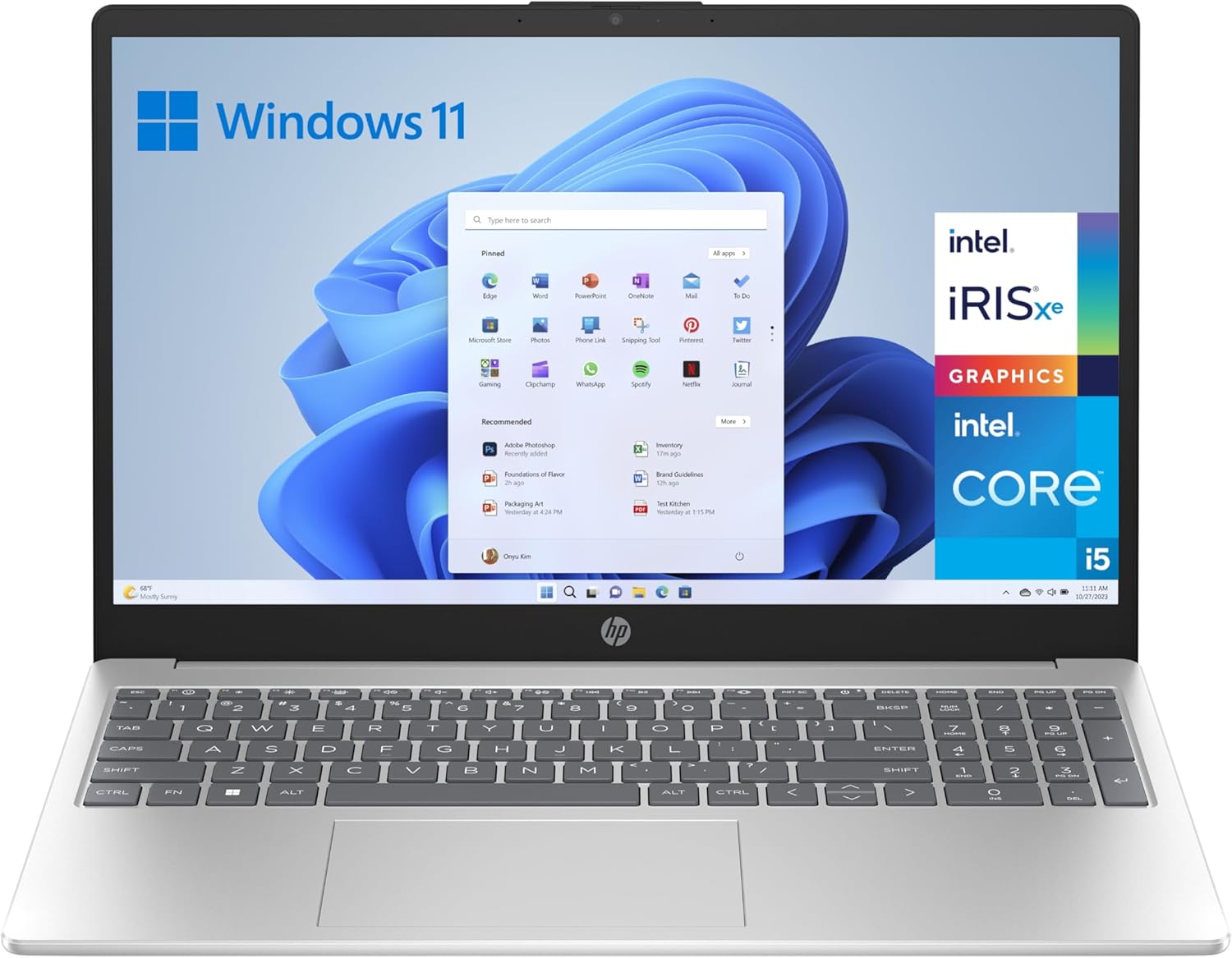 HP 15-fd0052ns - Ordenador portátil 15.6" Full HD con Intel Core i5 y 16GB RAM | Élite en Rendimiento y Estilo en Español