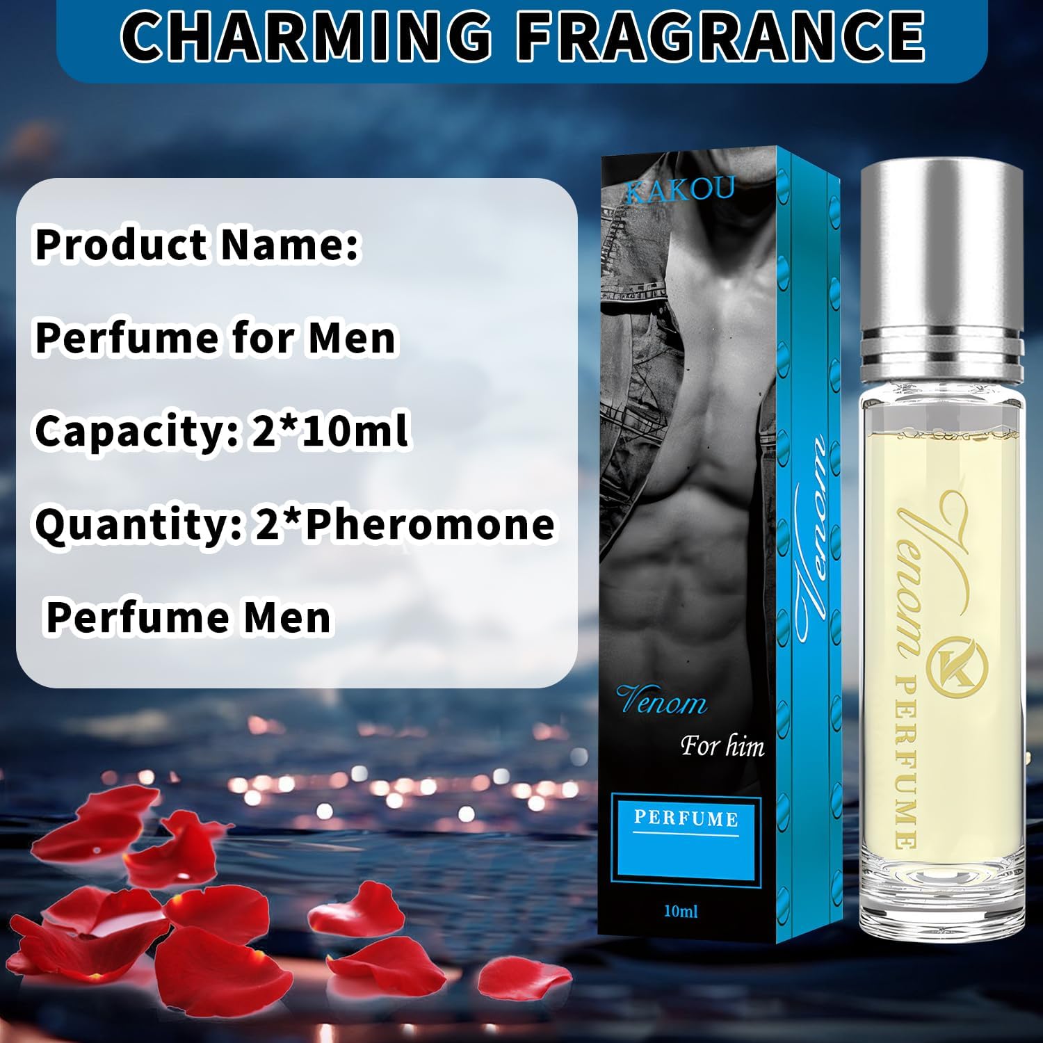 Imagen del producto - CHALLEY-YOKI 2 Pieza Perfume Feromonas Hombre, Feromonas Hombre para Atraer Mujeres, Perfumes con Feromonas de Hombre, Perfumes Hombre para Fragancia de Larga Duración