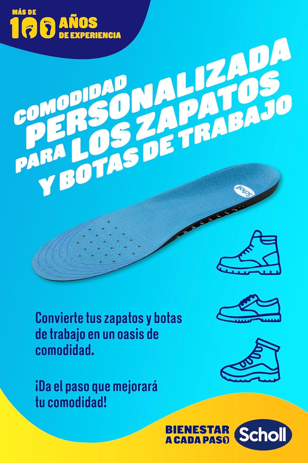 Imagen del producto - Scholl Plantillas GelActiv Profesional para Hombre - Para botas y calzado de trabajo - Comodidad todo el día, absorción de impactos y agradable amortiguación con tecnología GelWave - Talla 40-46,5