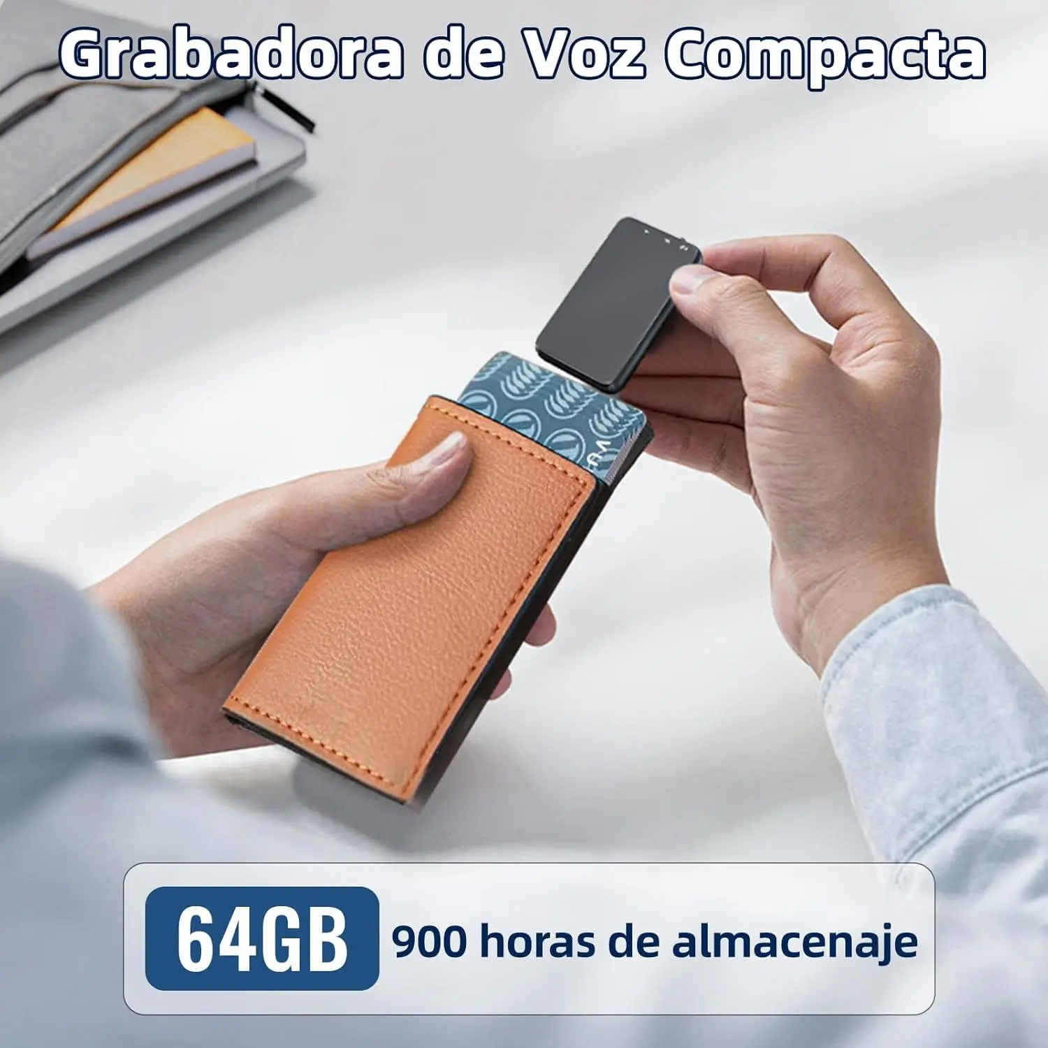 Vandlion 64GB Grabadora de Voz, Grabadora Activada por Voz con 35 Horas de Grabación, USB C Grabadora Digital con Reducción de Ruido para Reuniones Entrevistas Conferencias Clase