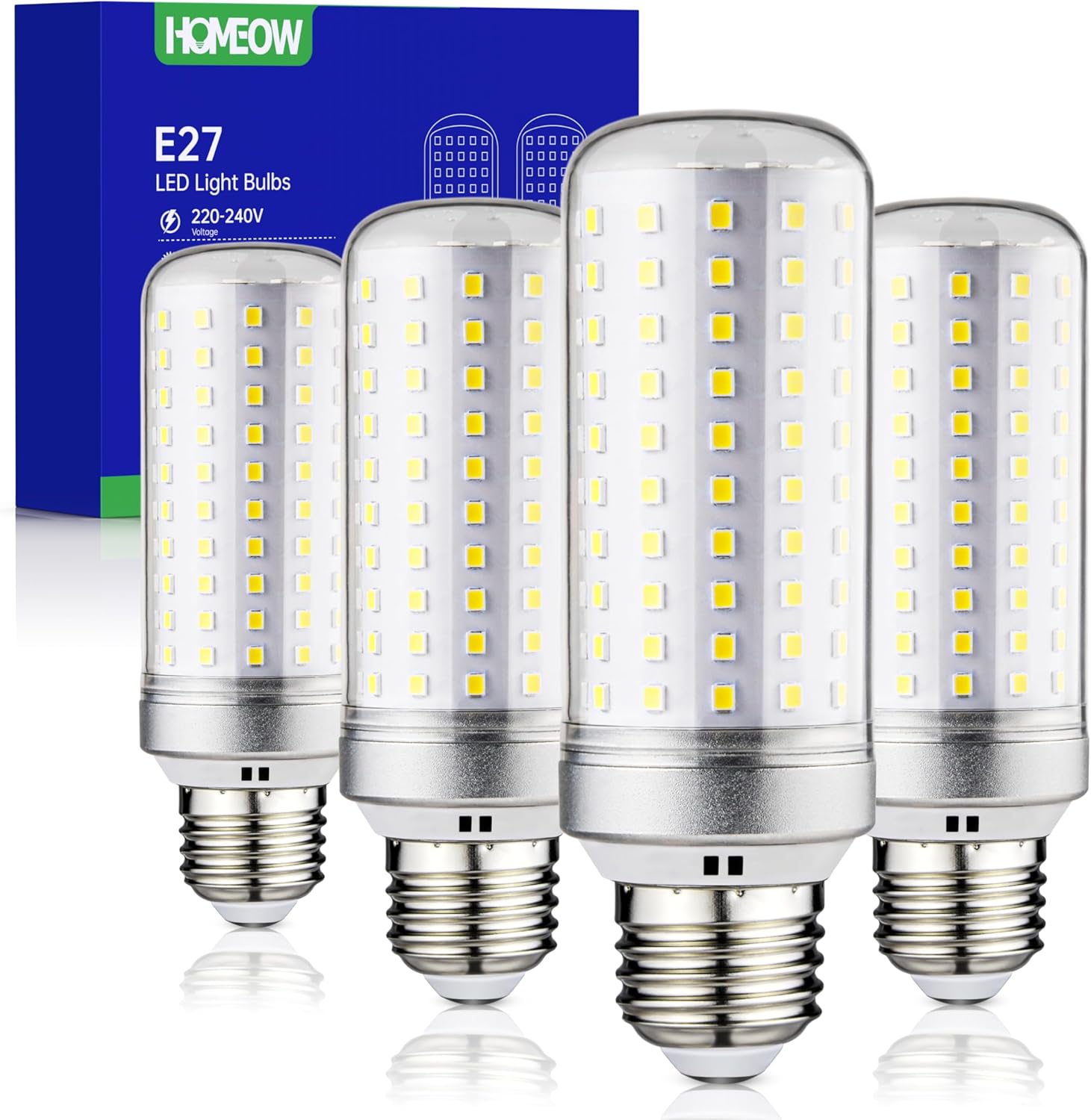 Homeow Bombilla LED E27 25W 2500LM: Luz Fría 6000K, Ahorro Energético y Máxima Iluminación