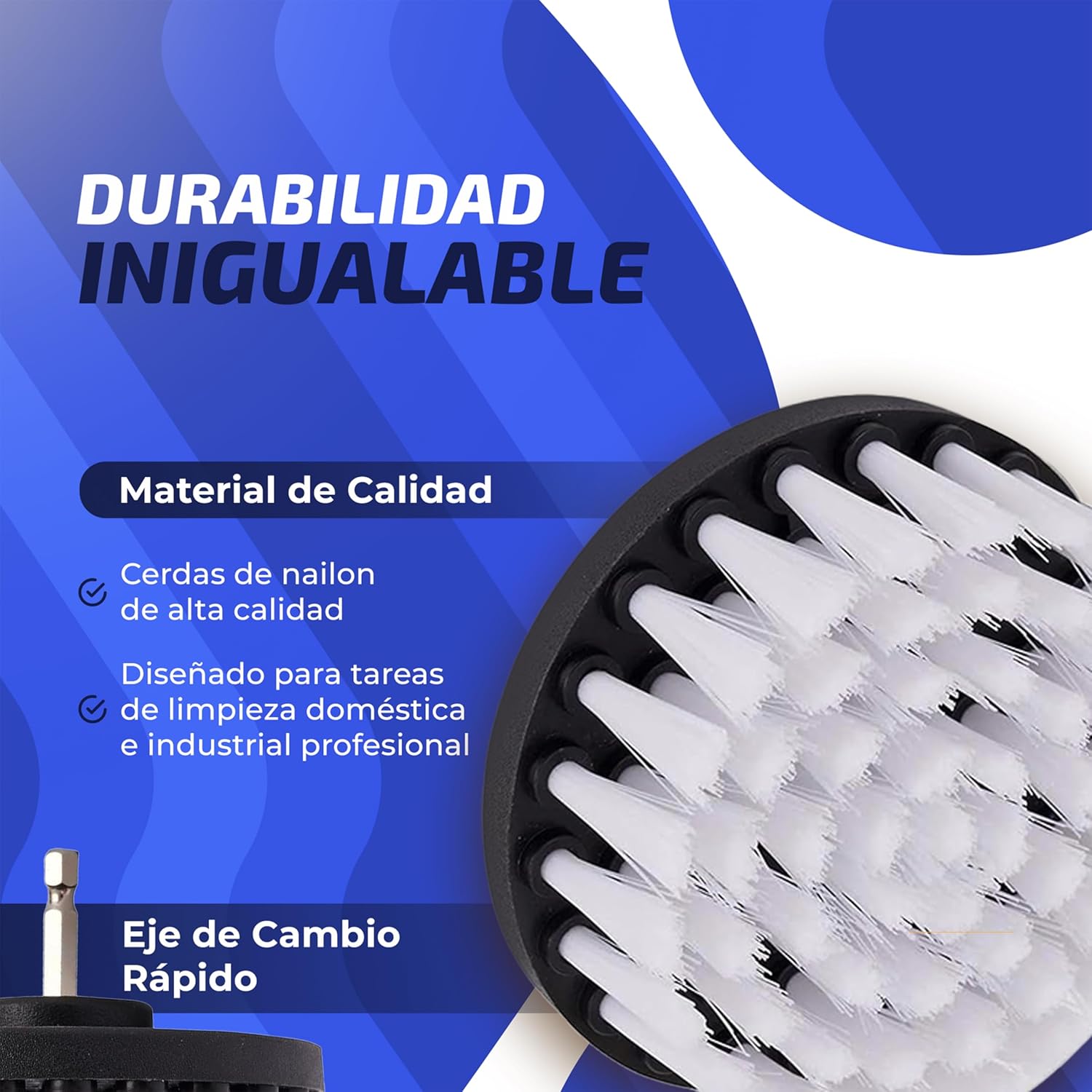 Imagen del producto - Cepillo Taladro, para Limpieza Multifuncional, Cepillo para Taladro Limpieza para Coche, Tapicería y Más. Drill Brush Attachment - Cepillo Taladro Tapicería, Llantas, Alfombras y Otras Superficies