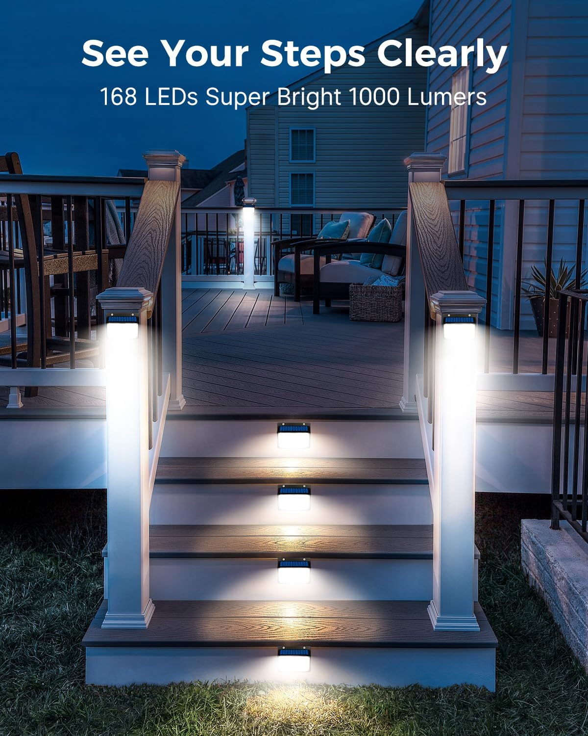 Imagen del producto - nipify Luz Solar Exterior con Sensor de Movimiento, 6 Paquete 168 LED Focos Led Exterior Solares, Foco Solar Exterior con 3 Modos, IP65 Impermeable Luces Solares Para Jardín, Garaje, Calle, Patio