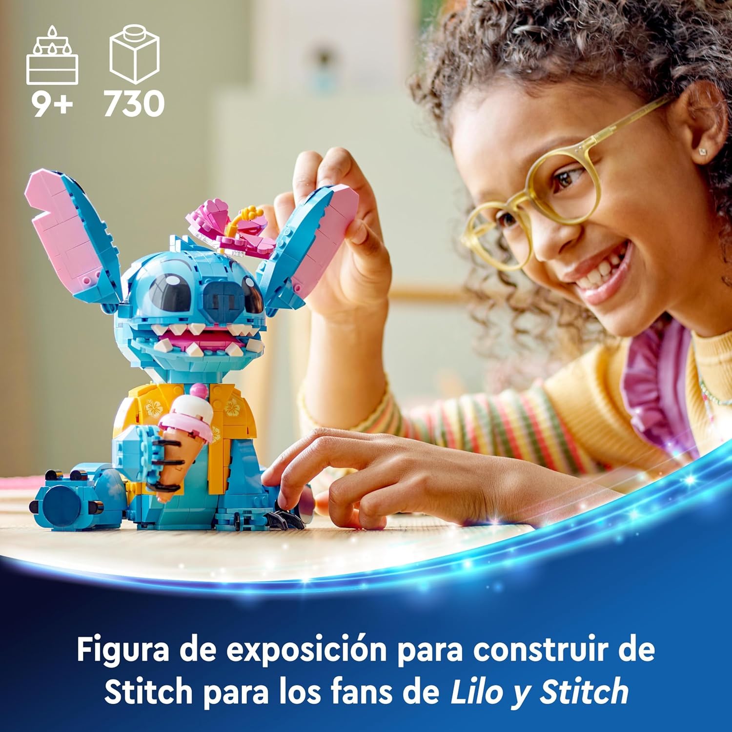 Imagen del producto - LEGO | Disney Stitch Juguete de Construcción de la Figura Articulada del Personaje de la Película Lilo & Stitch con Cucurucho de Helado, Regalo para Niñas y Niños de 9 Años o Más 43249