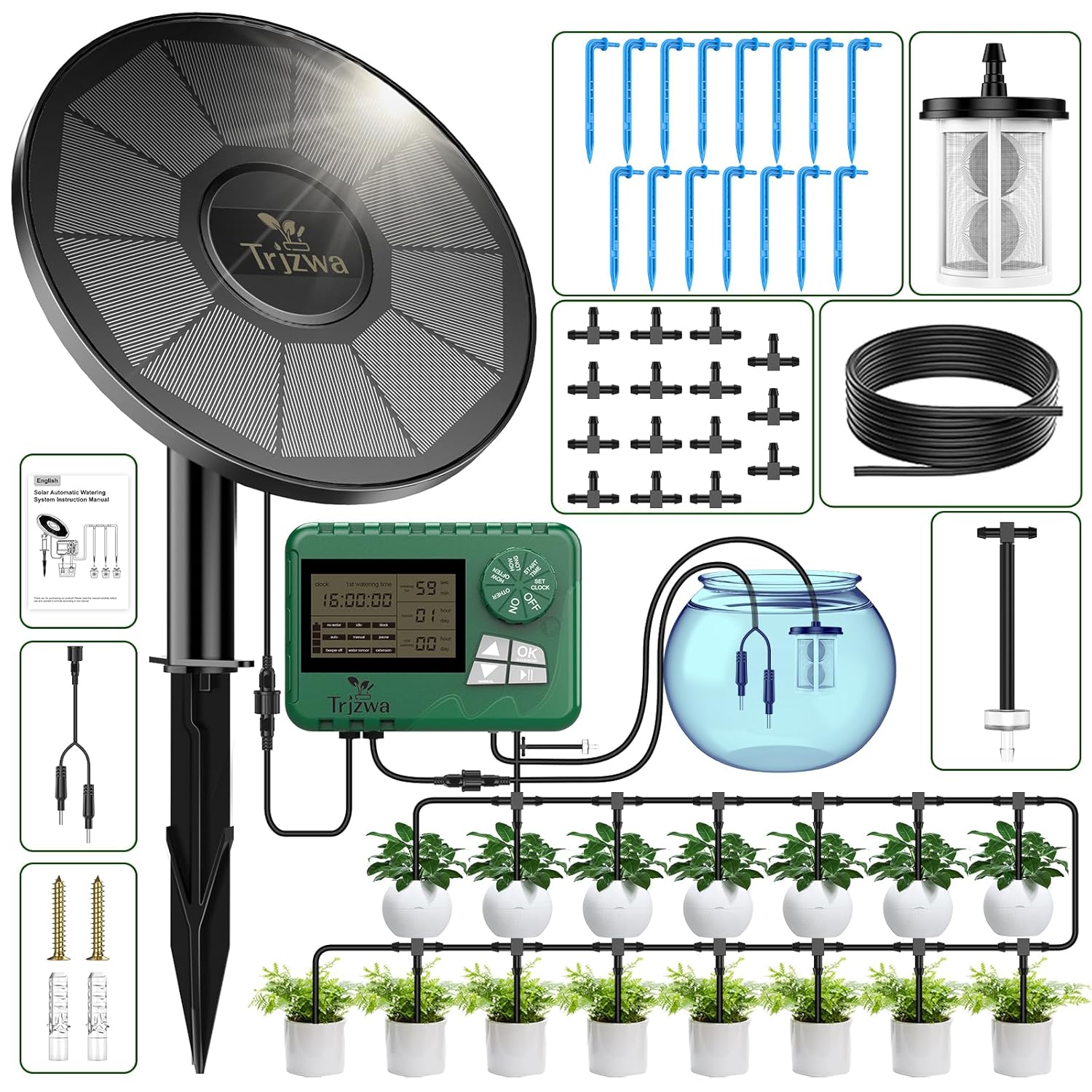 TRJZWA 2024: Sistema de Riego Solar con Programador de Riego para Balcones y Terrazas