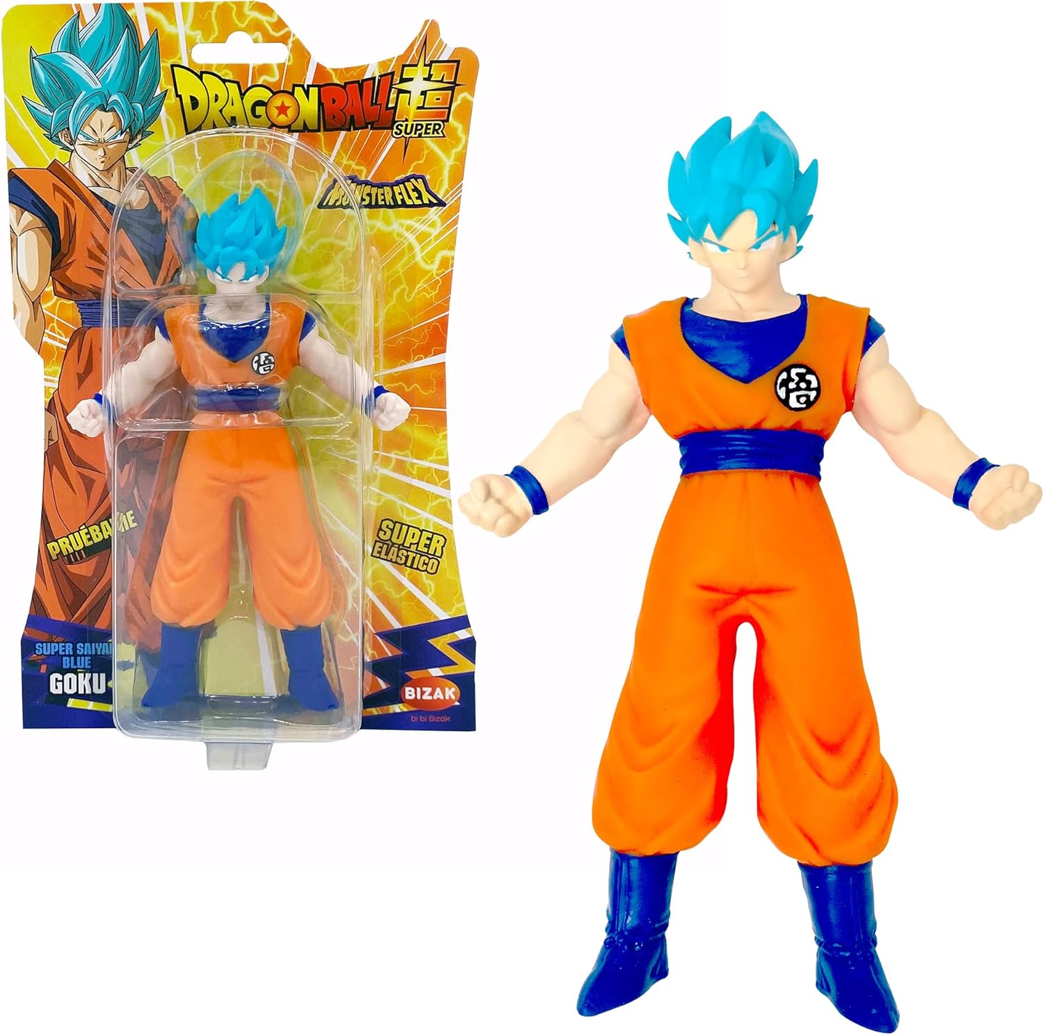 Colecciona la Figura Goku Blue Super Saiyan de Dragon Ball - Monsterflex Ultra Elástica Perfecta para Fans