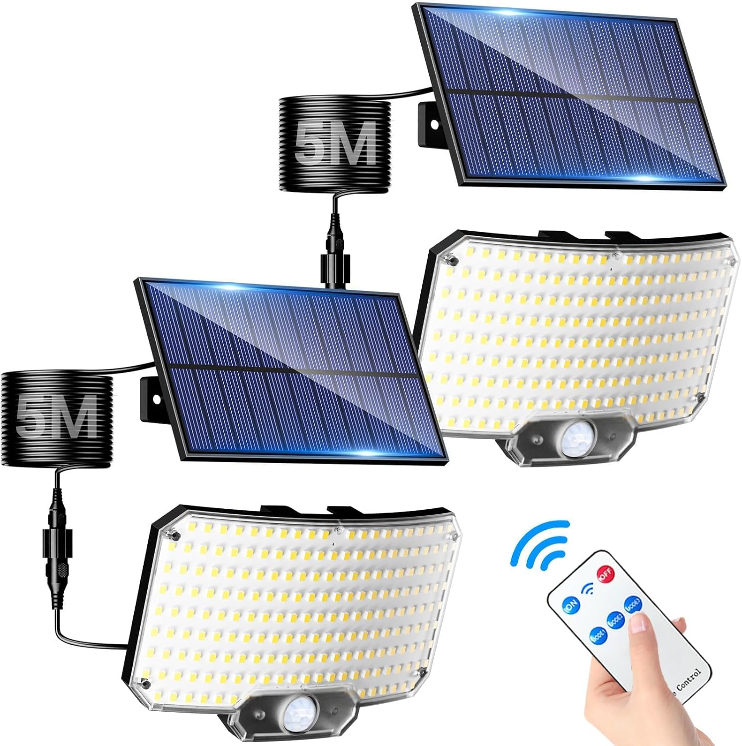 LOTMOS 2 Paquete Focos LED Exterior Solares - Potencia y Eficiencia Energética