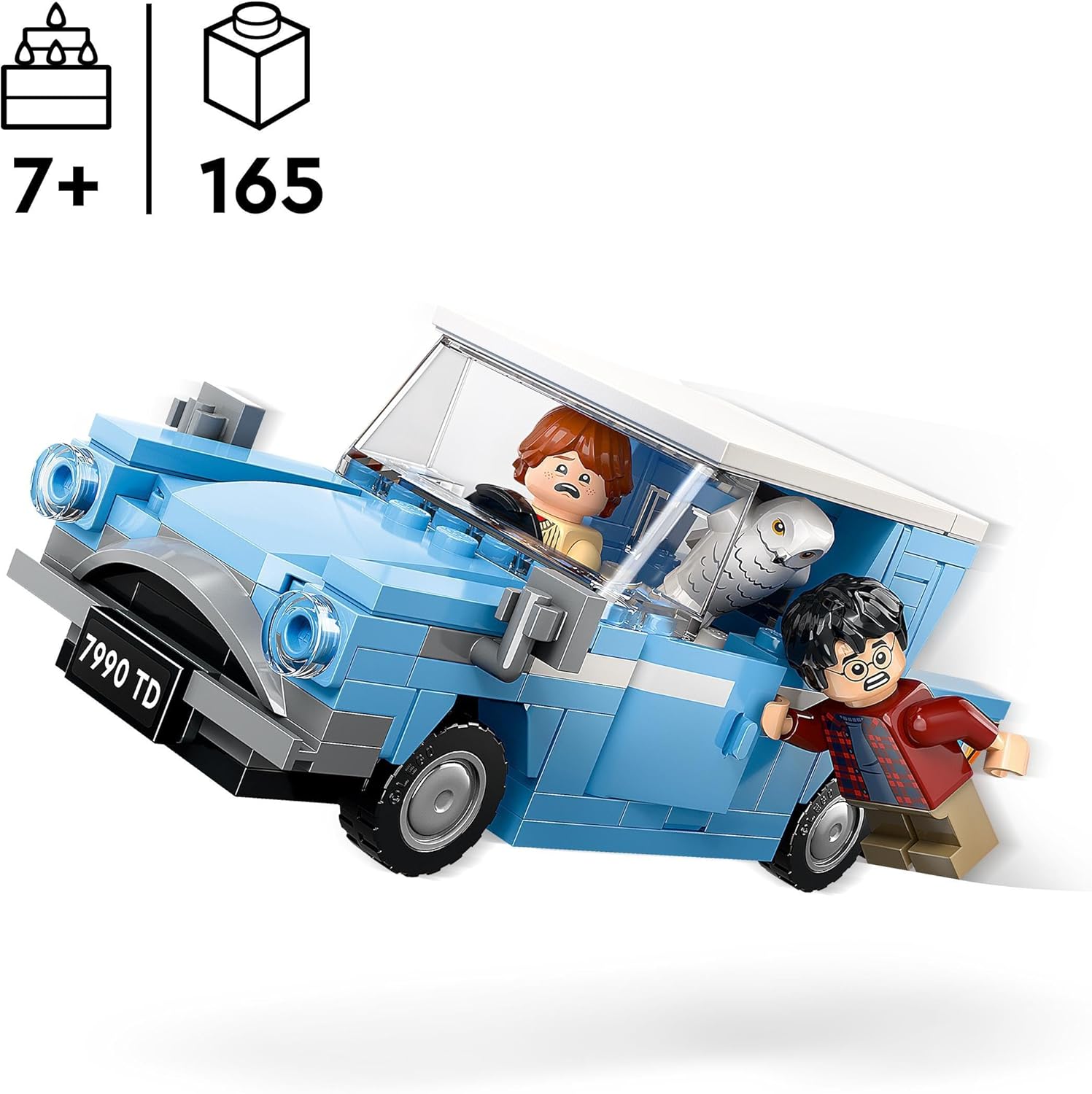 Imagen del producto - LEGO Harry Potter Ford Anglia Volador de Juguete de Fantasía, Juego de Aventuras con Coche de la Familia Weasley, Regalo para Niños, Niñas y Fans de 7 Años o Más, 2 Minifiguras de Personajes 76424