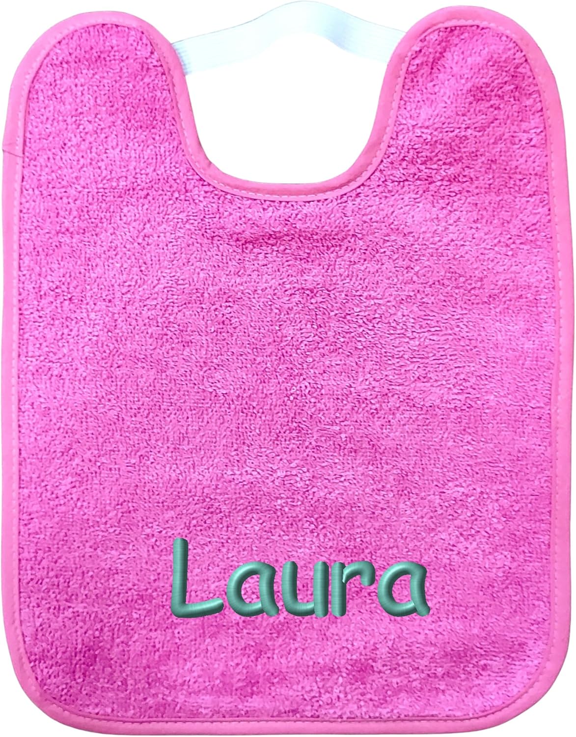 Babero para Bebé Personalizable - Algodón 100% Rizo, Plastificado, Tamaño 24x29 cm