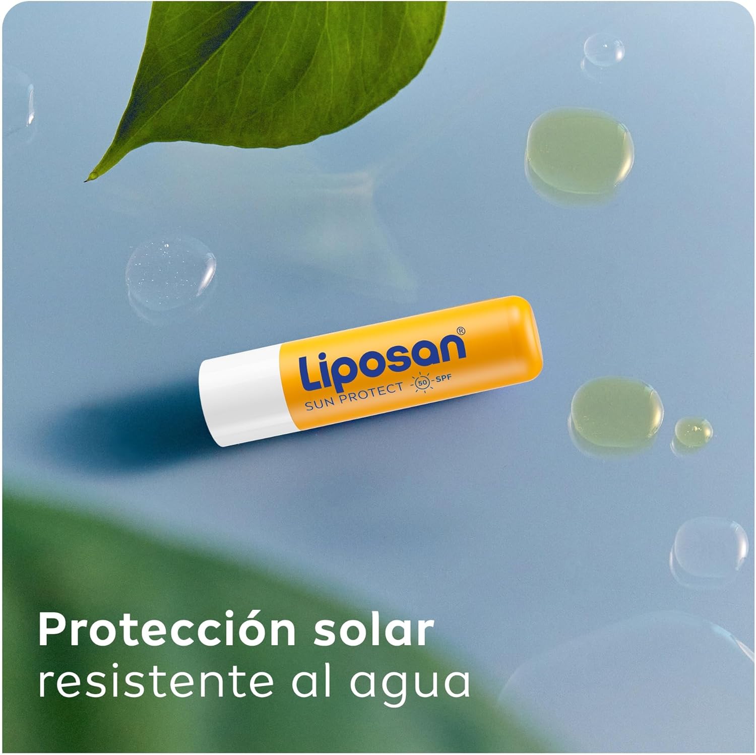 Imagen del producto - Liposan Sun Protect FPS 50 (1 x 4,8 g), cacao de labios con 24 horas de hidratación, bálsamo labial con protección solar, bálsamo hidratante para unos labios suaves