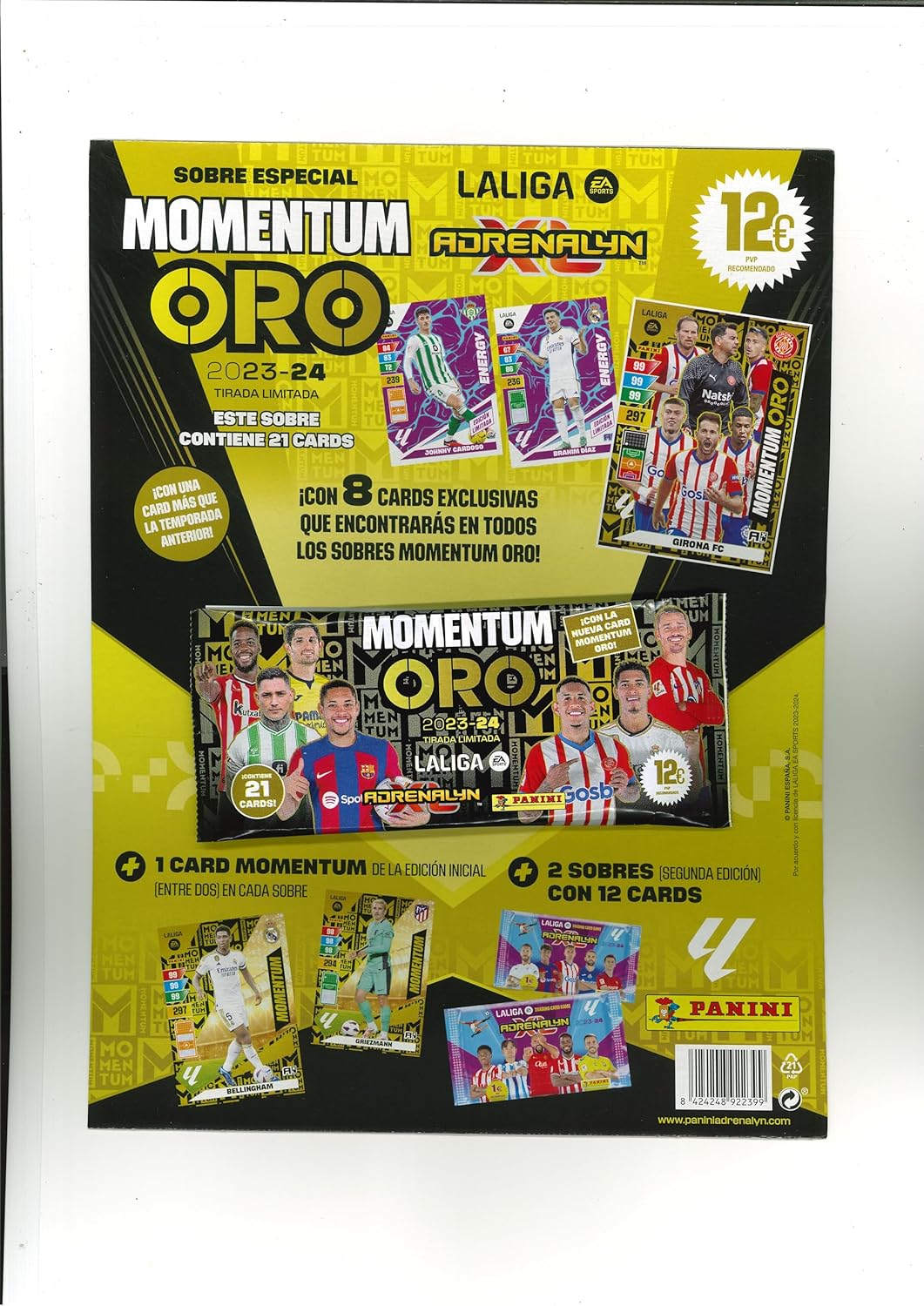 Todo lo que necesitas saber sobre el Momentum Oro Adrenalyn 2023-2024 de Panini: Guía de compra y opiniones