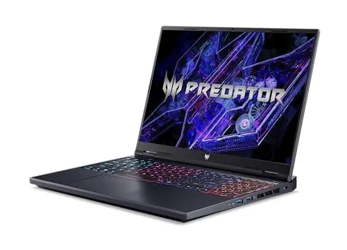 Acer Predator Helios Neo 16 PHN16-72-97H8 - Ordenador Portátil Gaming 16" WQXGA 240Hz (Intel Core i9-14900HX, 32GB RAM, 1TB SSD, NVIDIA GeForce RTX 4070, Sin SO) Color Negro - Teclado QWERTY Español