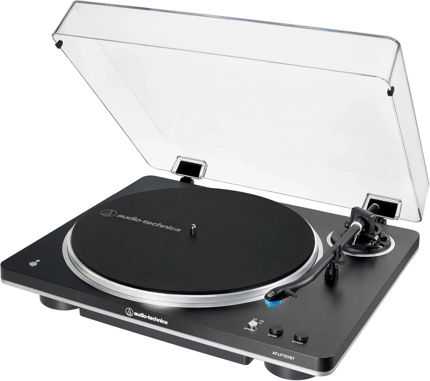 Audio-Technica AT-LP70XBT Fully Automatic Wireless Belt-Drive Turntable (Black/Silver)