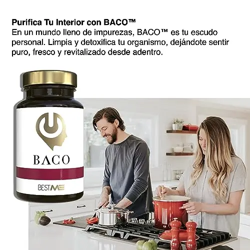 Bestme Lab Baco | Nootrópico 100% Natural | Antioxidante, Anti resaca, Diestión Pesada, Detox Hígado | Cardo Mariano, Alcachofa, Cisteina, Ácido Fólico, Vitaminas B12 B6 B2 B1, C, E, 60 Cápsulas