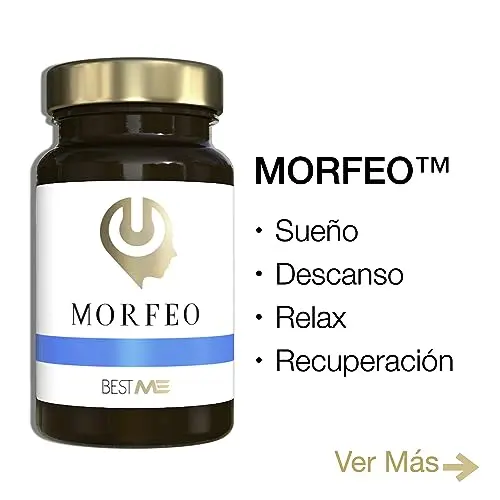 Bestme Lab Morfeo Dormir Profundamente y Calmar la Ansiedad | Pastillas para Dormir Bien Adultos, 5HTP, Magnesio, Bacopa Monieri, GABA, 60 Cápsulas 100% Naturales