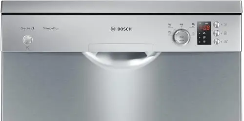 Bosch Lavavajillas de Libre Instalación, 60 cm, ActiveWater, Silencioso, Serie 2, Acero Inoxidable, SMS25AI05E.